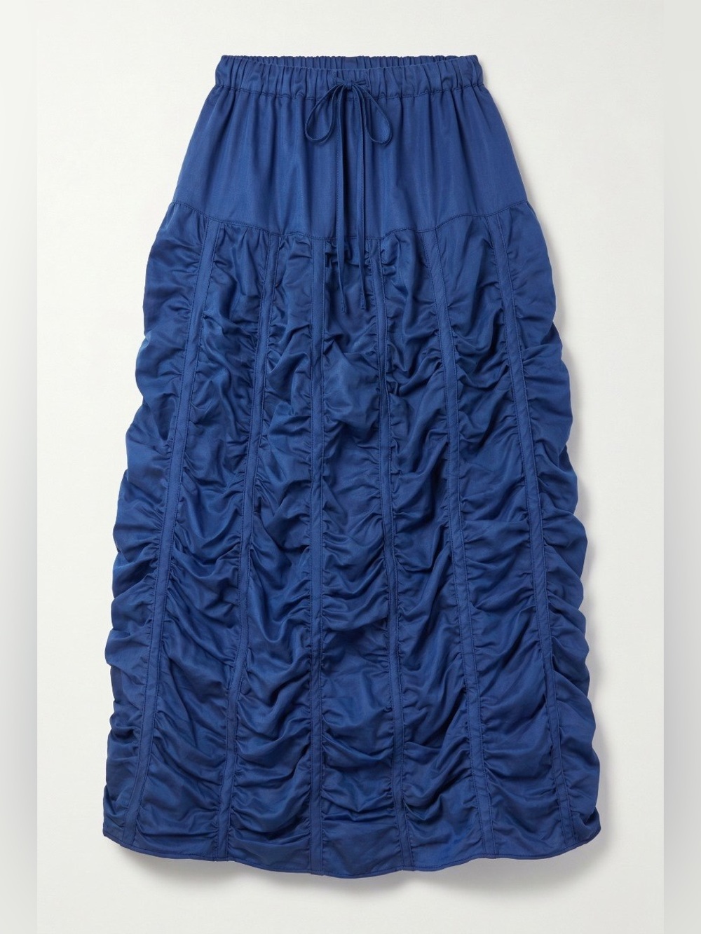 “Oh La La Paris!” Royal Blue Ruched Maxi Skirt - Picture 3 of 4